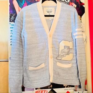 Button Varsity Cardigan.